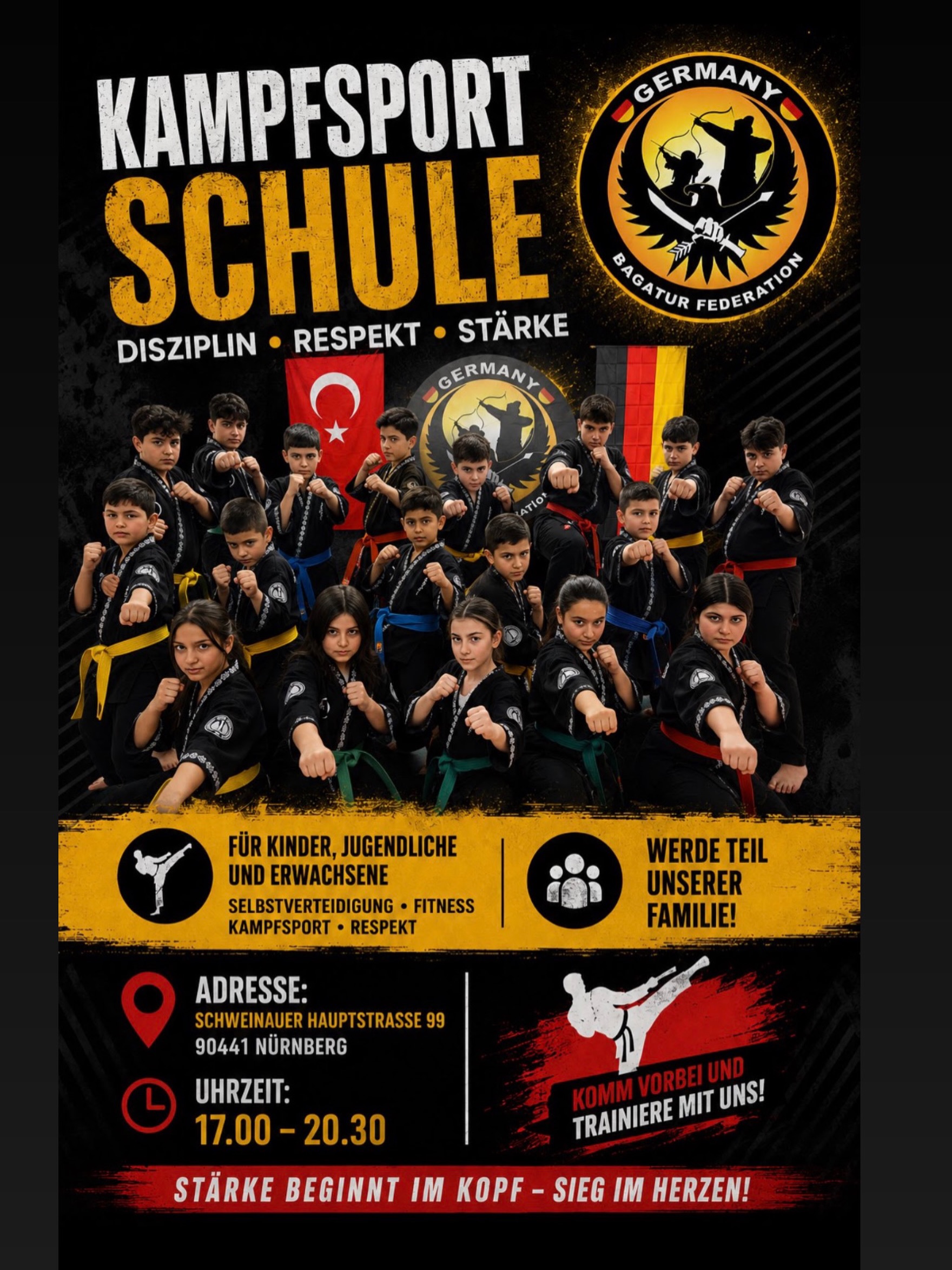 BAGATUR Kampfsport Schule Nürnberg Resmi Afişi